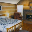 Fireplace by the bed
